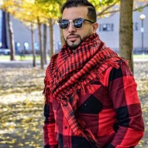 100% Cotton RED Shemagh Premium Arabic Scarf